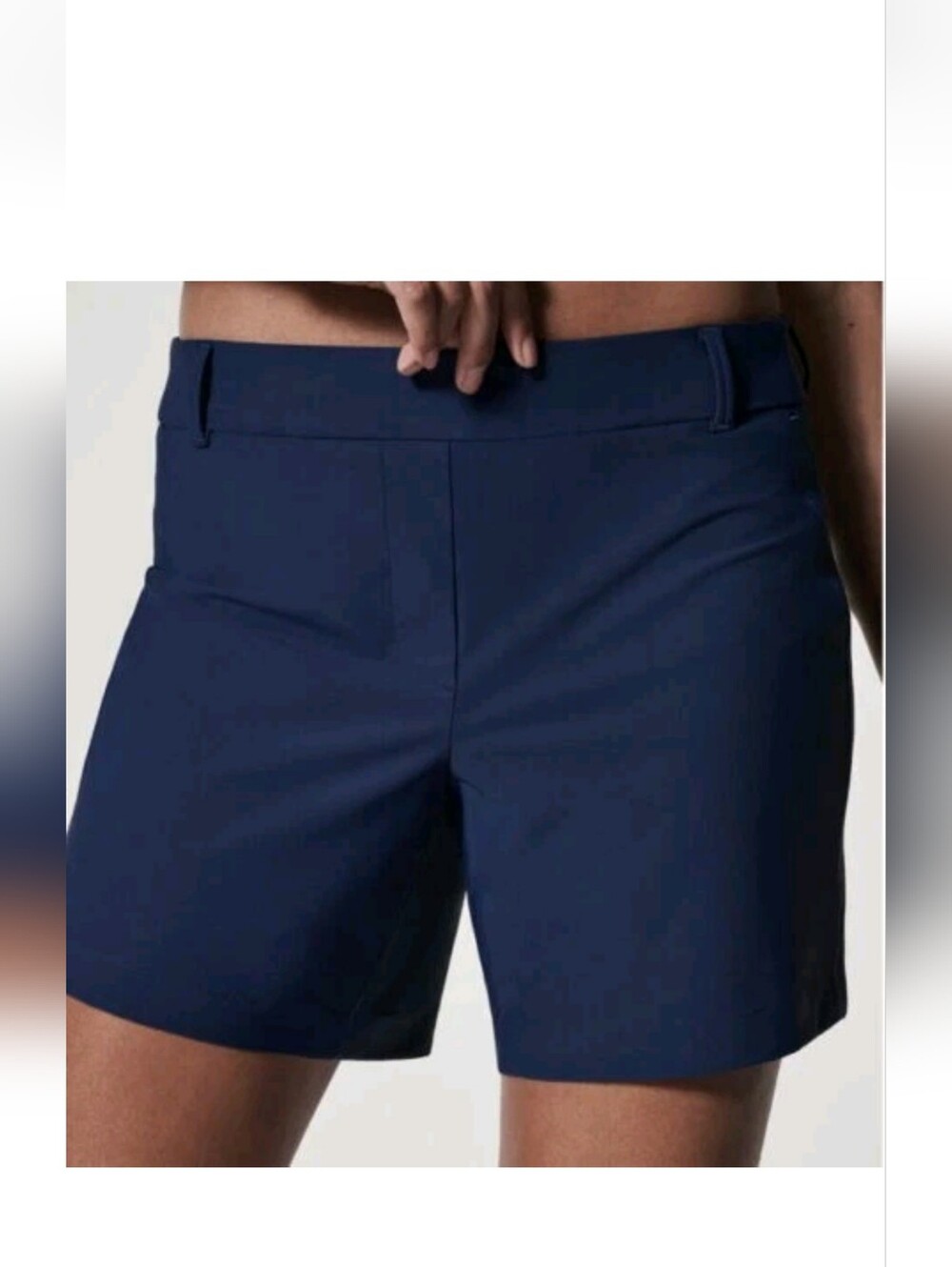 Spanx Midnight Navy Sunshine Pull-On Stretch Shorts